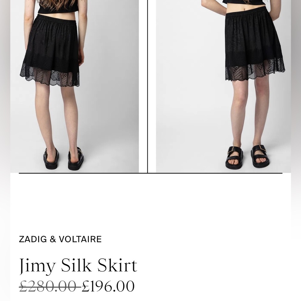 Zadig & Voltaire Black Cheetah Jimy Leo Skirt
